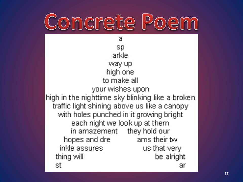 How to write a good concrete poem