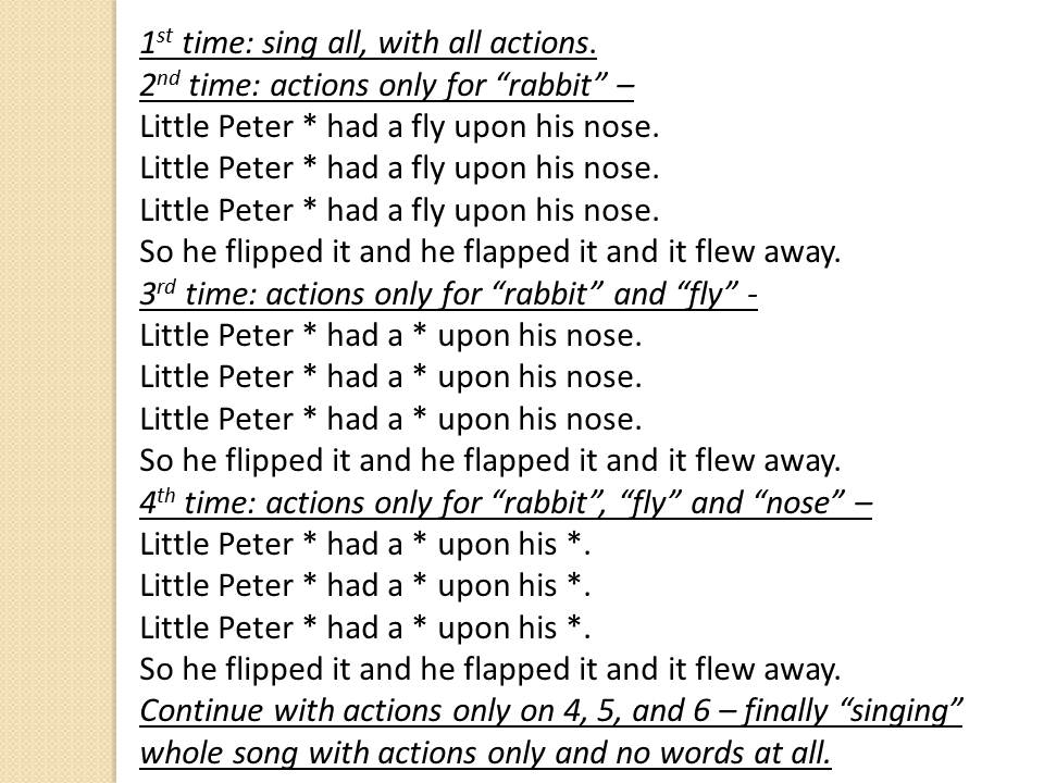 Action Songs And Rhymes Songs And Poetry For Esl